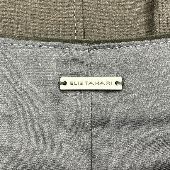 TAHARI Black Genuine Leather CORALIE Dress - Picture 6 of 9